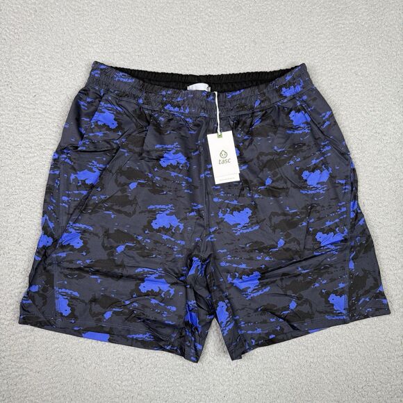 tasc Performance Shorts Mens Large Terrain Camo Weightless 7" Gym Workout NWT - Picture 1 of 11